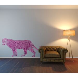 GLIX Gepard - samolepka na zeď Růžová 100 x 50 cm