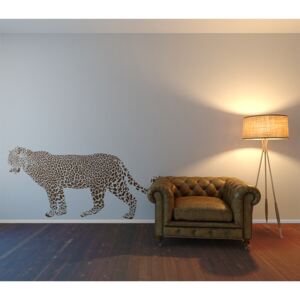 GLIX Gepard - samolepka na zeď Hnědá 100 x 50 cm