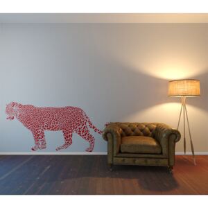 GLIX Gepard - samolepka na zeď Světle červená 100 x 50 cm