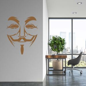 GLIX Anonymous - samolepka na zeď Hnědá 75 x 85 cm