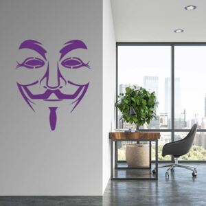 GLIX Anonymous - samolepka na zeď Fialová 75 x 85 cm