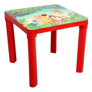 Dětský zahradní nábytek - Plastový stůl safari červený