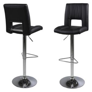 Designová barová stolička Almonzo černá / chromová