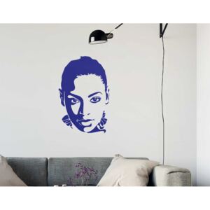 GLIX Beyoncé - samolepka na zeď Modrá 55 x 85 cm