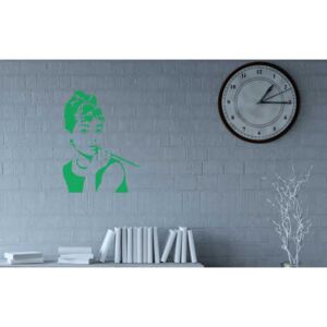 GLIX Audrey Hepburn - samolepka na zeď Zelená 55 x 75 cm