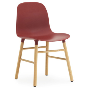 Normann Copenhagen Židle Form, red/oak