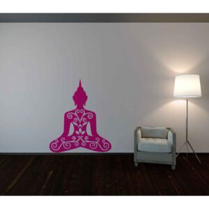 GLIX Meditace - samolepka na zeď Růžová 50 x 60 cm