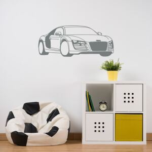 GLIX Audi - samolepka na zeď Šedá 95 x 40 cm