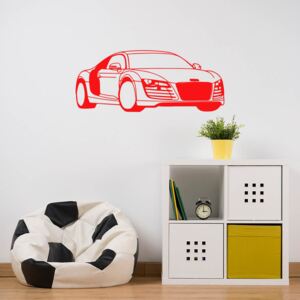 GLIX Audi - samolepka na zeď Červená 95 x 40 cm