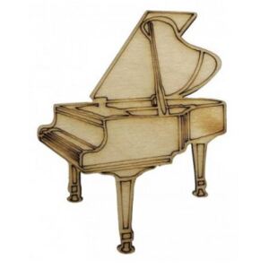 ČistéDrevo Dřevěný klavír 7 x 5,5 cm