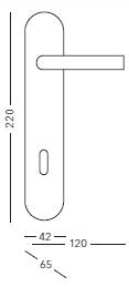 Dveřní kování COBRA ATLANTIS (OFS) - BB klika-klika otvor pro obyčejný klíč/OFS (bronz česaný) / Rozteč 72 mm
