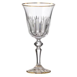 Bohemia Crystal ručně broušené sklenice na červené víno Daisy Line Gol