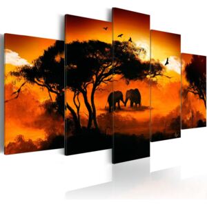 Obraz na plátně - African love 100x50 cm
