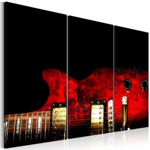 Obraz na plátně - Červená kytara 60x40 cm