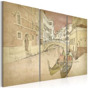 Obraz na plátně - City of lovers - triptych 60x40 cm