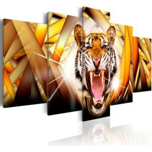 Obraz na plátně - Energy of Tiger 100x50 cm