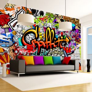 Bimago Fototapeta - Colorful Graffiti 350x245 cm