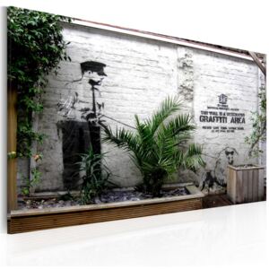 Obraz na plátně Bimago - Graffiti area (Banksy) 60x40 cm