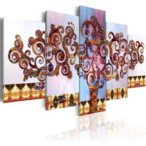 Obraz na plátně - Klimtův strom 100x50 cm
