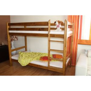 Patrová postel ADAS + rošt ZDARMA, 90x200, dub-lak