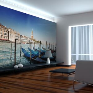 Bimago Fototapeta - Gondolas and St Mark's Campanile, Venice 200x154 cm