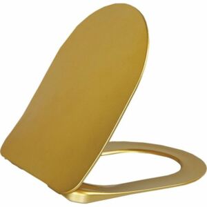 SAPHO PAULA WC sedátko, Slim soft close, duroplast, zlatá (KC4080.A0) KC0903