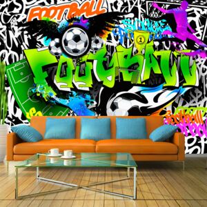 Fototapeta Bimago - Football Graffiti + lepidlo zdarma 300x210 cm