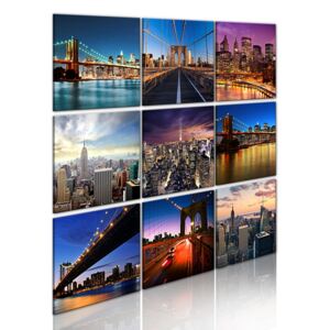 Obraz na plátně - New York in nine scenes 60x60