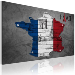 Obraz na plátně - Symbols of the France 60x40 cm
