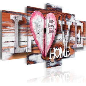Obraz na plátně - Love Home 100x50 cm