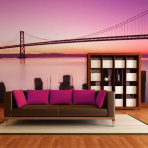 Bimago Fototapeta - San Francisco Bay in violet, California 200x154 cm