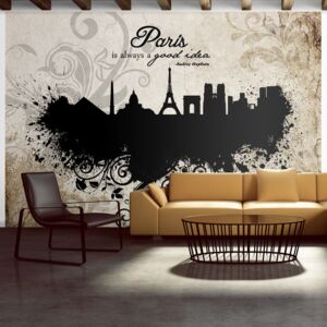 Fototapeta Bimago - Paris is always a good idea - vintage + lepidlo zdarma 350x245 cm