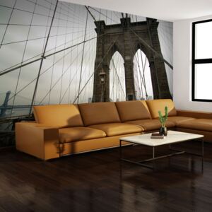 Bimago Fototapeta - View from Brooklyn Bridge 200x154 cm