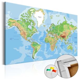 Bimago Obraz na korku - World Geography 120x80 cm