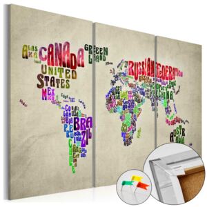 Bimago Obraz na korku - Colorful Countries 120x80 cm