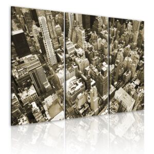 Obraz na plátně - NYC - město z ptačí perspektivy 60x40 cm