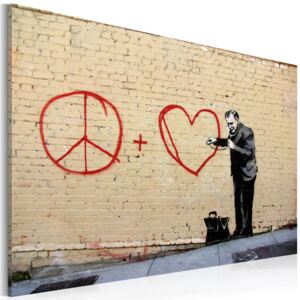 Obraz na plátně - Peace and love doctor (Banksy) 60x40 cm