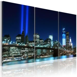 Obraz na plátně - Blue lights in New York 60x40 cm