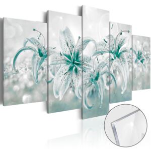 Obraz na skle Bimago - Sapphire Lilies 100x50 cm