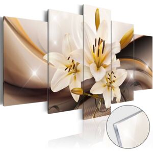 Obraz na skle Bimago - Shiny Lily 100x50 cm