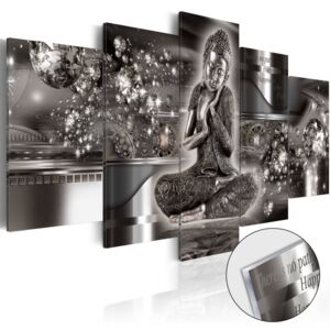 Obraz na skle Bimago - Silver Serenity 100x50 cm