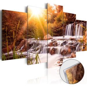 Obraz na skle Bimago - Autumn's Valley 200x100 cm