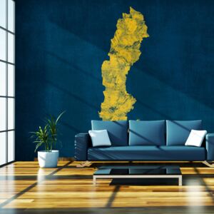 Fototapeta mapa - mapa: Švédsko 350x270 cm