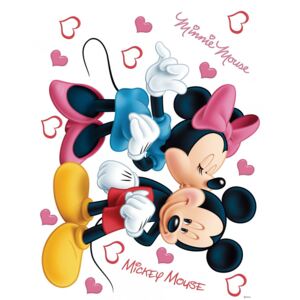 AG Design Mickey a Minnie - samolepka na zeď 65x85 cm