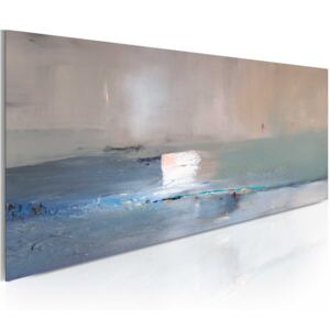 Bimago Ručně malovaný obraz - The first wave 100x40 cm