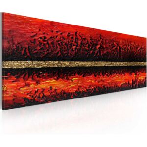 Bimago Ručně malovaný obraz - Volcano eruption 100x40 cm