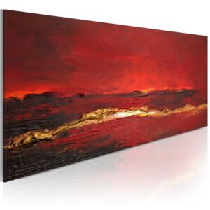 Bimago Ručně malovaný obraz - Redness of the ocean 100x40 cm