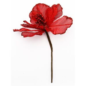 Umělá květina 20,5x17 cm - červená