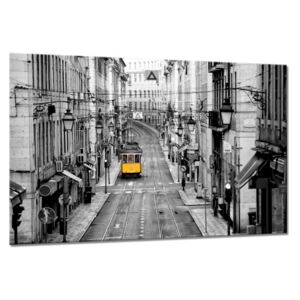 Obraz na skle Styler - Yellow Tram 120x80 cm