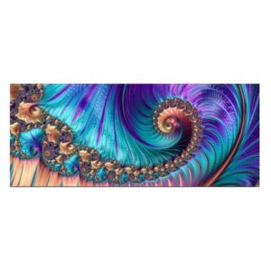 Obraz na skle Styler - Fractal Violet 125x50 cm